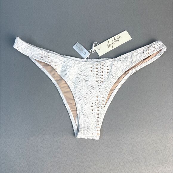 New S Bikini Mia Ruffle Sleeve Crop Top Skimpy or Full Bottom Lined Padded $188 - Picture 5 of 12